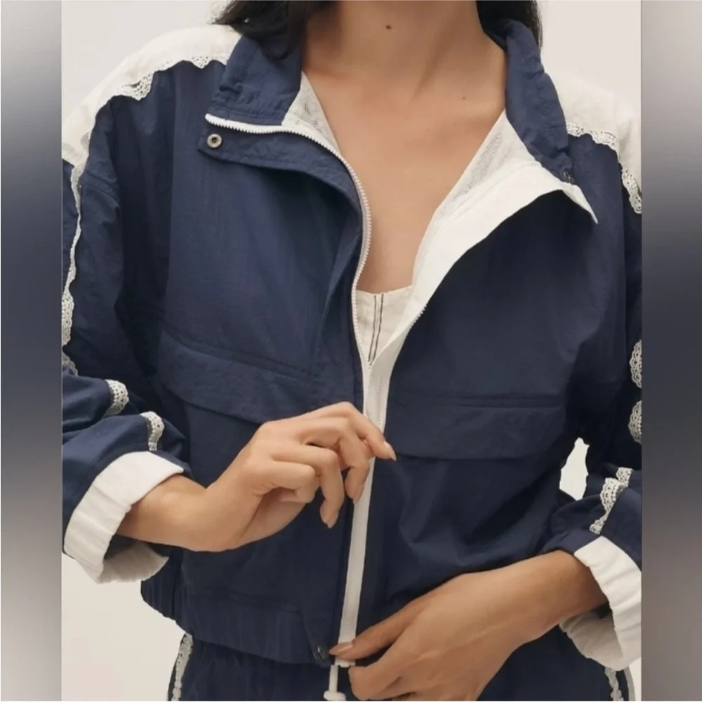 Daily Practice by Anthropologie Long Jump Color Block Jacket Size 3X NWT